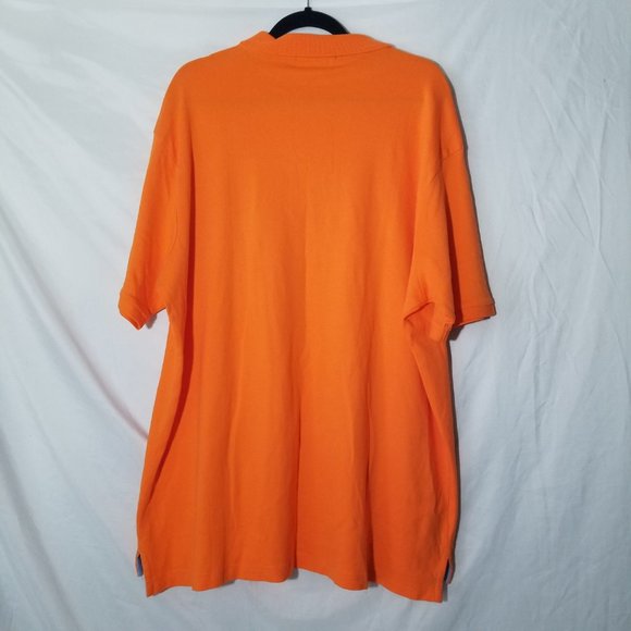 US Polo Assn Mens XXL 2X 100% Cotton Bright Orange Polo Short Sleeve Shirt Pony - Picture 10 of 15